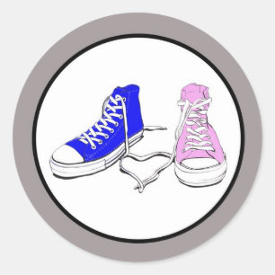 Shoes Blue/Pink Wedding Envelope Seal