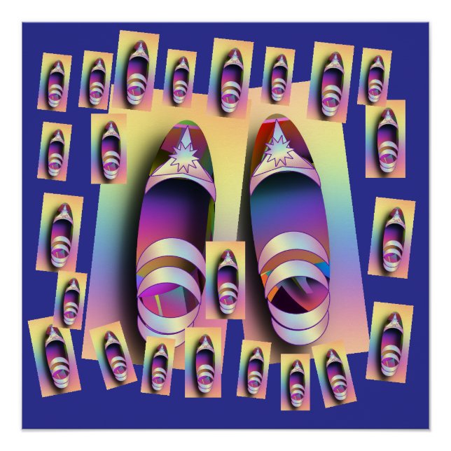 Shoes + Deep Blue   Poster (Front)