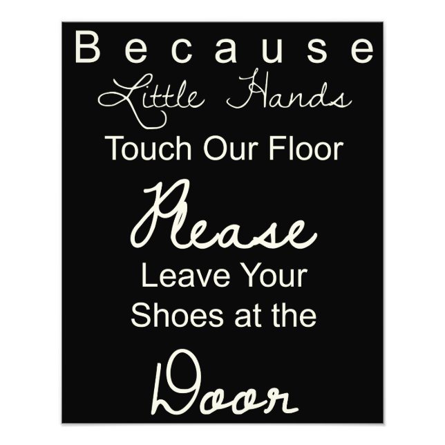 Shoes Off Sign (Front)