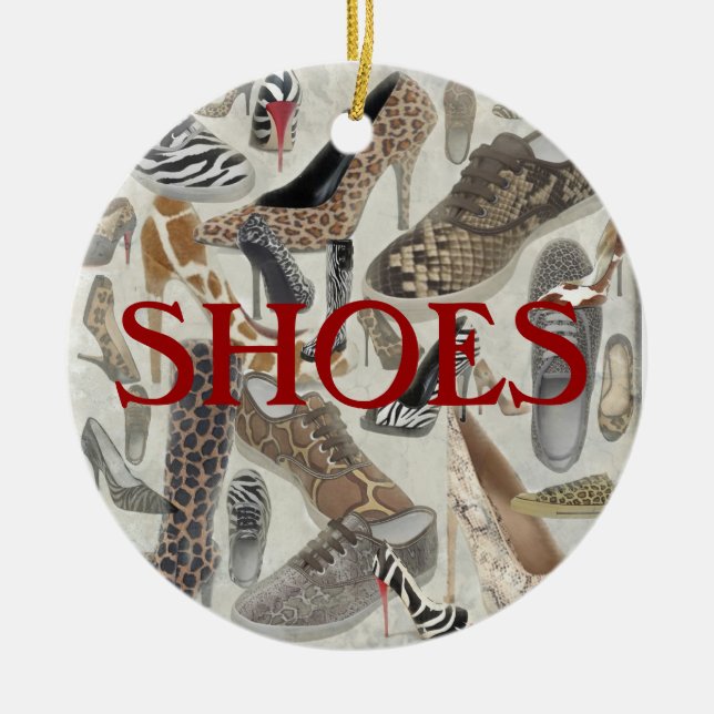 Shoes Ornament, Copyright Karen J Williams Ceramic Ornament (Front)