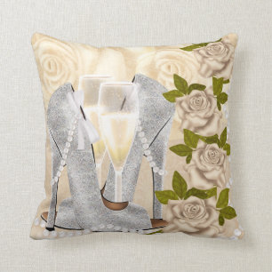 Shoes, Roses, Pearls And Champagne Cushion