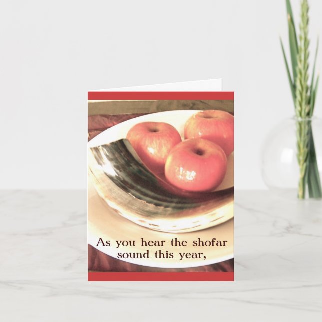 Shofar and Apples Card (Front)