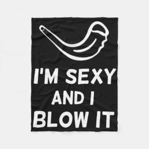 Shofar I'm Y And I Blow It Rosh Hashanah Jewish Ne Fleece Blanket