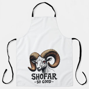Shofar so good Jewish Goat Hanukkah Lovers  Apron