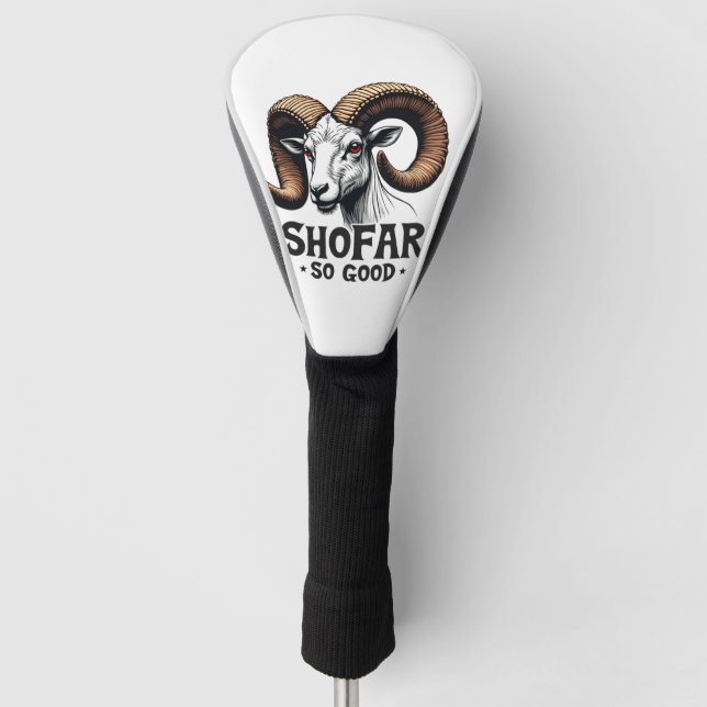 Shofar so good Jewish Goat Hanukkah Lovers  Golf Head Cover (Front)