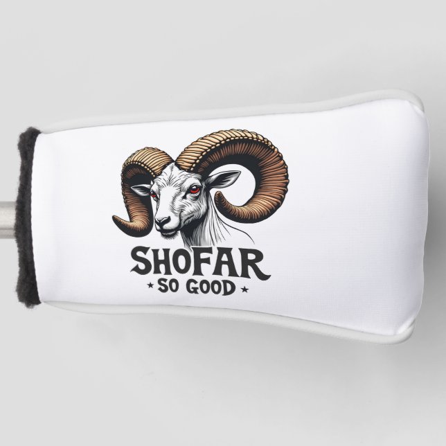 Shofar so good Jewish Goat Hanukkah Lovers  Golf Head Cover (Front)