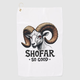 Shofar so good Jewish Goat Hanukkah Lovers  Golf Towel