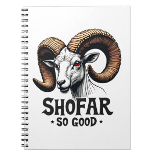 Shofar so good Jewish Goat Hanukkah Lovers Notebook
