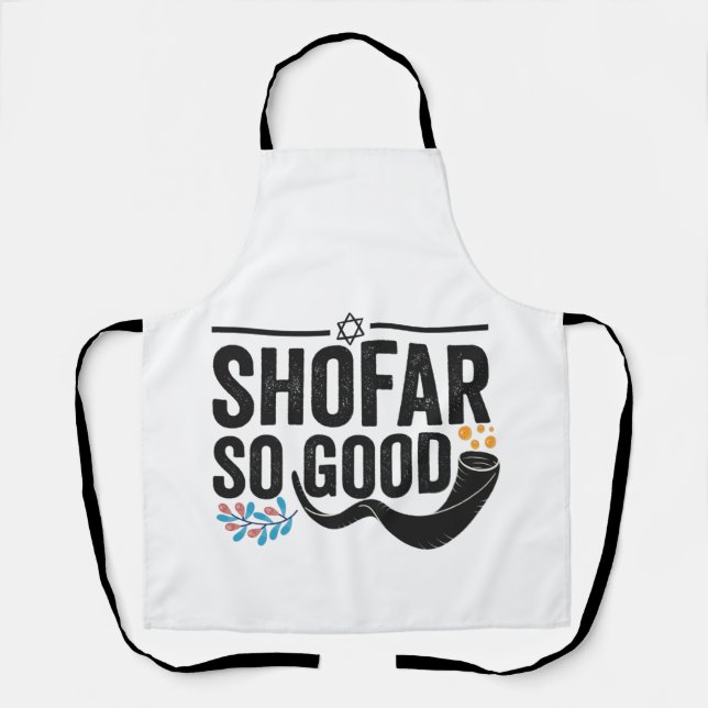 Shofar So Good Jewish Ram Hanukkah  Apron (Front)