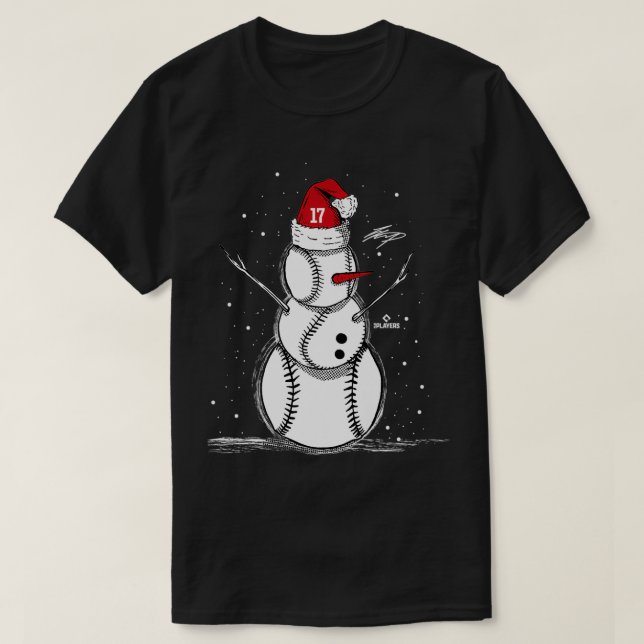 Shohei Ohtani Baseball Snowman Premium  T-Shirt (Design Front)