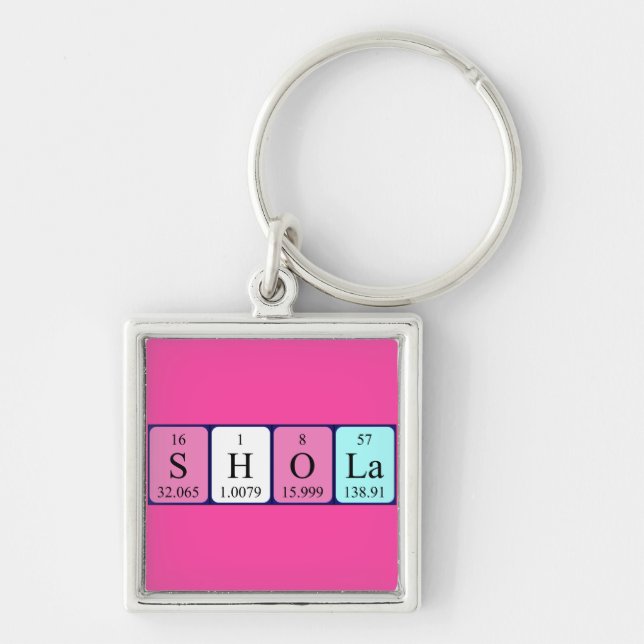 Shola periodic table name keyring (Front)