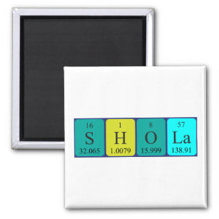 Shola periodic table name magnet