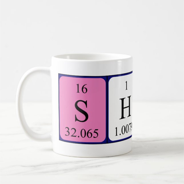 Shola periodic table name mug (Left)