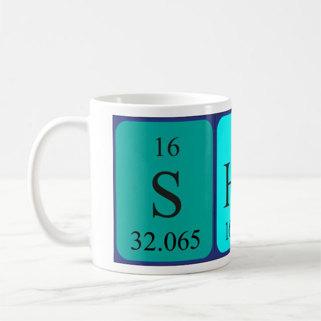 Shola periodic table name mug (Left)