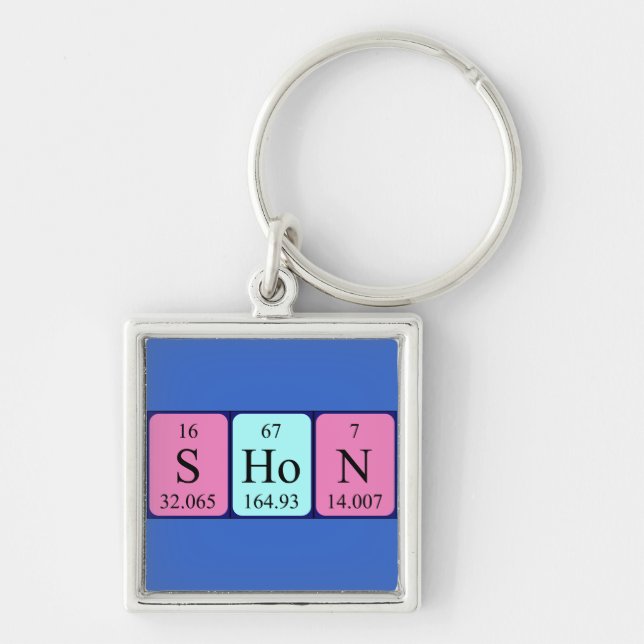 Shon periodic table name keyring (Front)