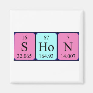 Shon periodic table name magnet