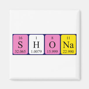Shona periodic table name magnet
