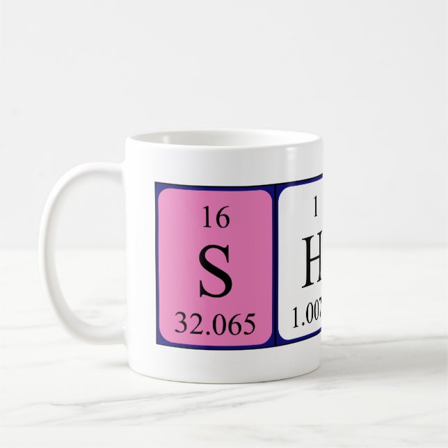 Shona periodic table name mug (Left)
