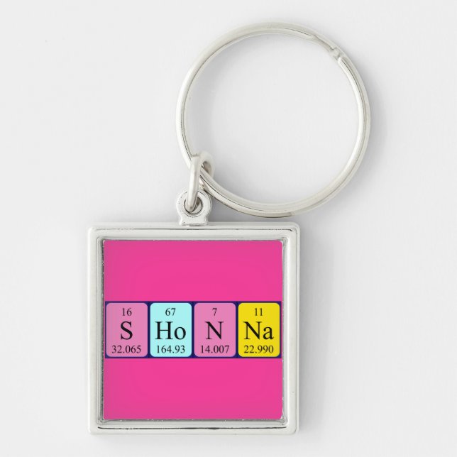 Shonna periodic table name keyring (Front)