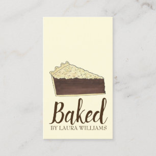 Shoo Fly Pie PA Dutch Baked By Bakery Baker Food Business Card