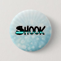 Shook Teal and Black Slang Button