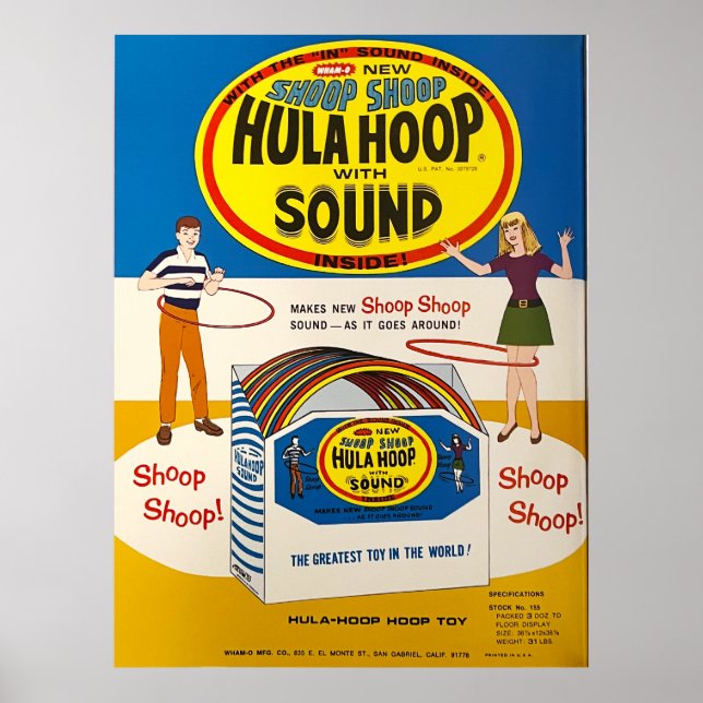 Shoop Shoop Hula Hoop Vintage Cover Ad  Poster (Front)