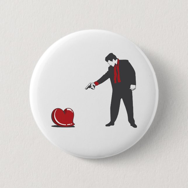 Shoot Down Love 6 Cm Round Badge (Front)