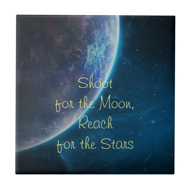 Shoot for the Moon Ceramic Tile (Front)