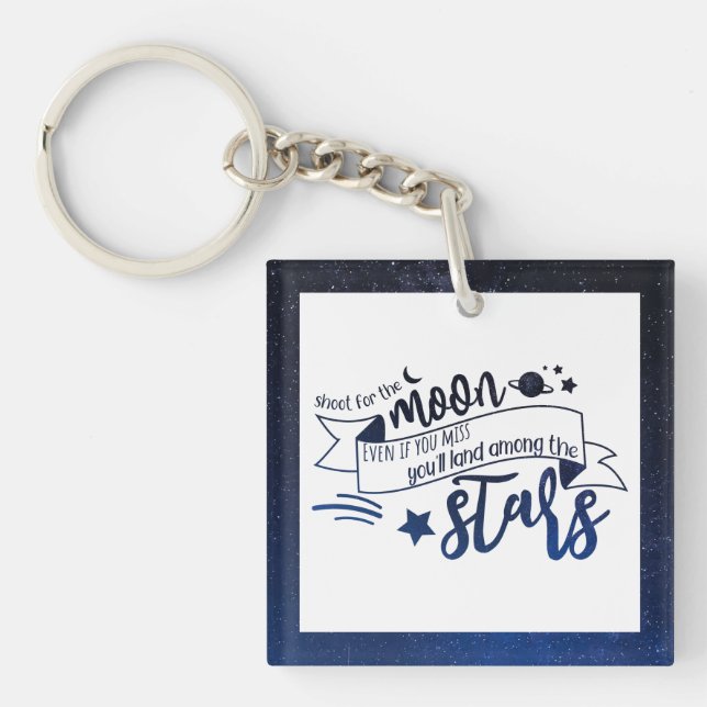 Shoot for the Moon Key Ring (Front)