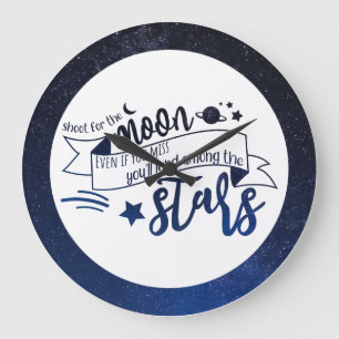 Shoot for the Moon Large Clock