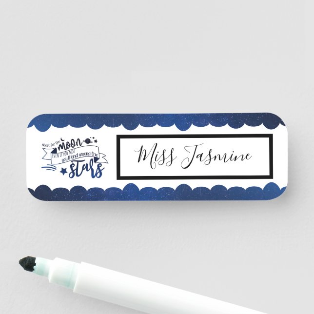 Shoot for the Moon Name Tag (In Situ)