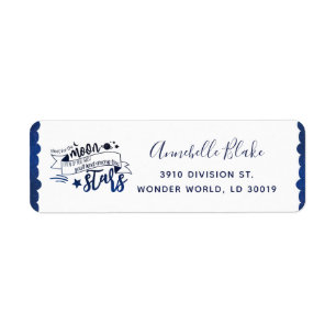 Shoot for the Moon Return Address Label