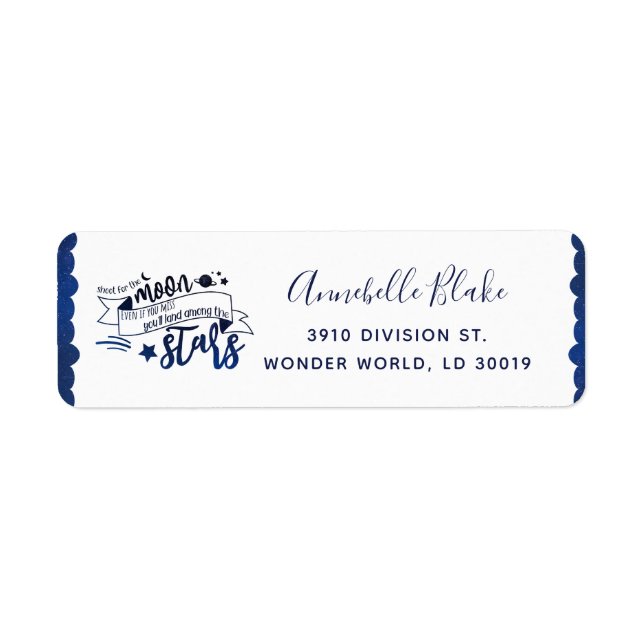 Shoot for the Moon Return Address Label (Front)