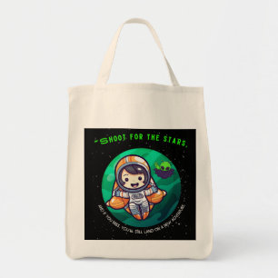 SHOOT FOR THE STARTS, ASTRONAUT TOTE BAG