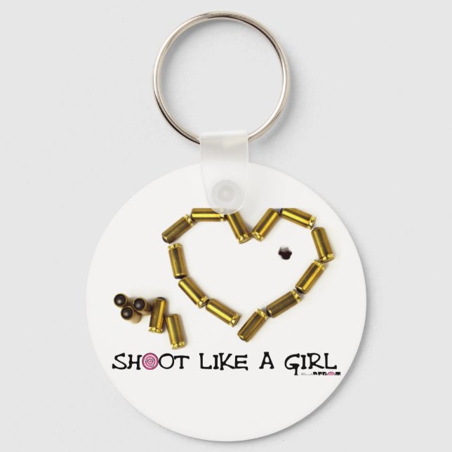 Shoot Like A Girl Key Ring (Front)