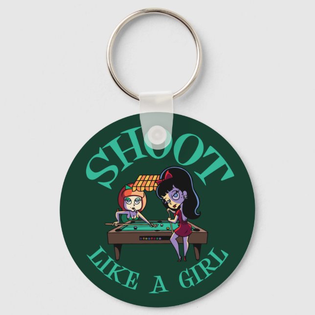 Shoot Like A Girl Key Ring (Front)