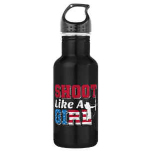 Shoot Like a Girl Patriotic Archery Quote 532 Ml Water Bottle