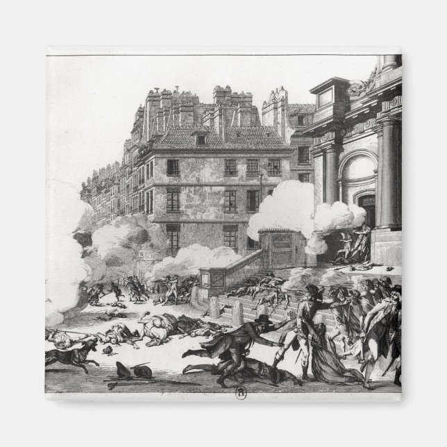 Shoot-out before St. Roch church in Paris Magnet (Front)