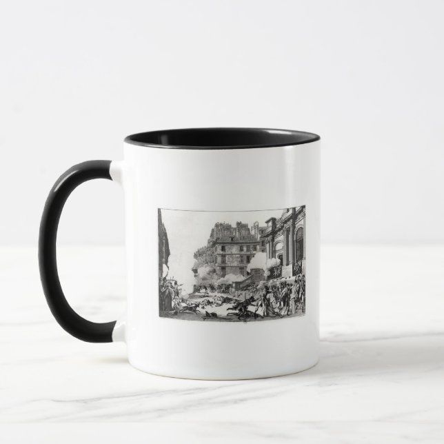 Shoot-out before St. Roch church in Paris Mug (Left)