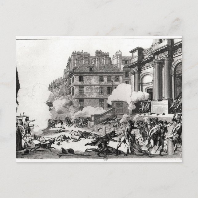 Shoot-out before St. Roch church in Paris Postcard (Front)