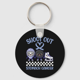 Shoot Out Stomach Cancer Awareness Support Hockey Key Ring