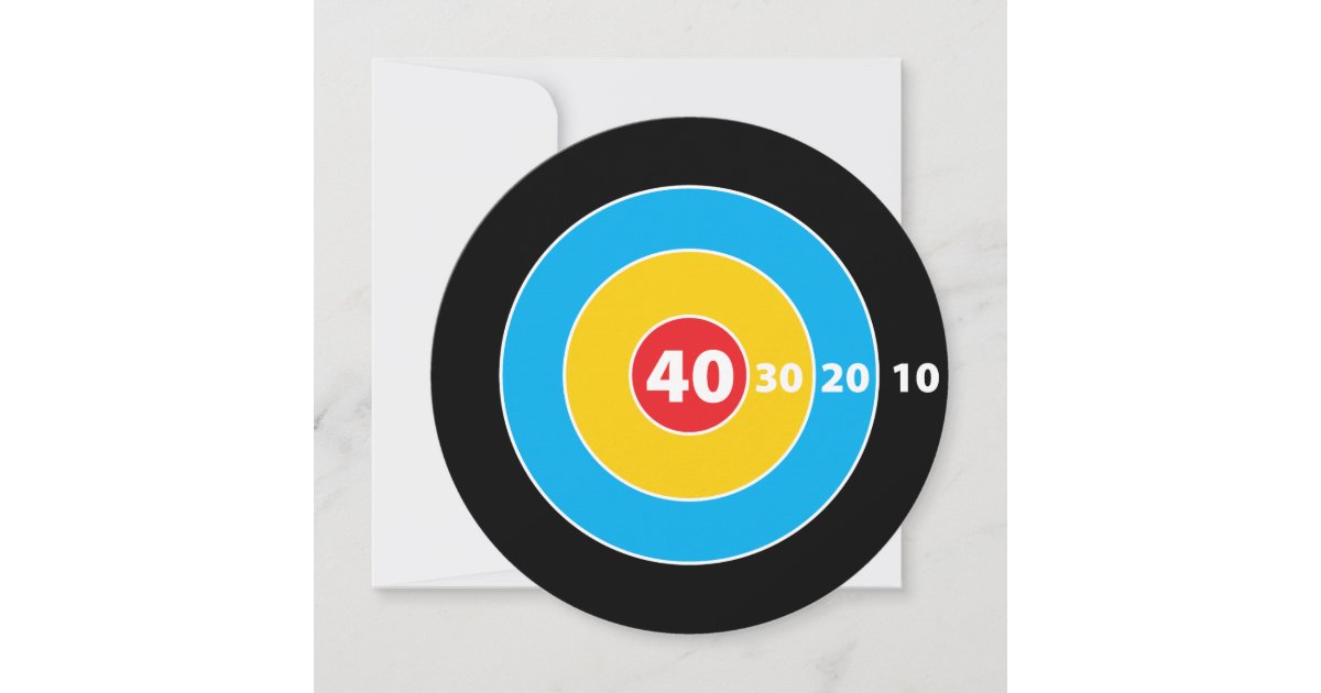 Shoot! Target Hunters 40th Birthday Invitation | Zazzle