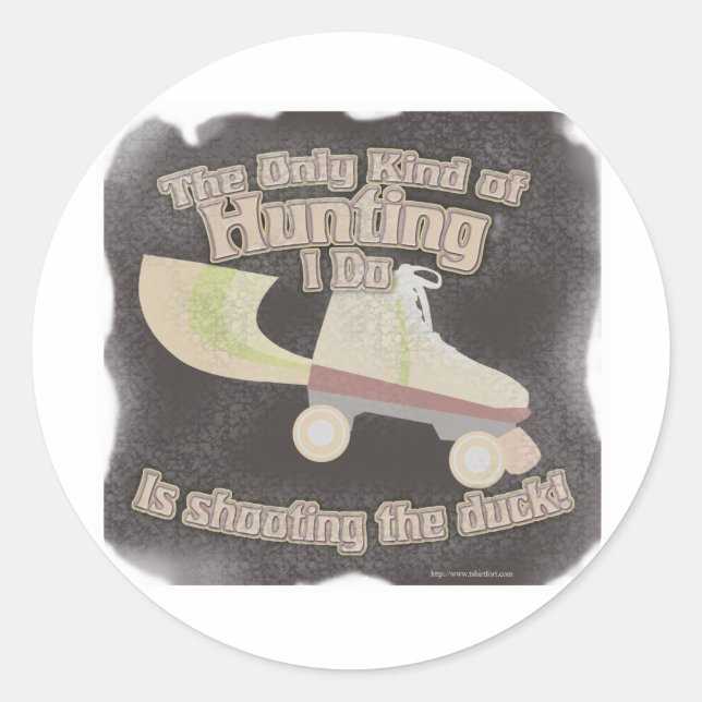 Shoot the Duck Classic Round Sticker (Front)