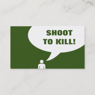 shoot to kill. (billiards customer loyalty) loyalty card