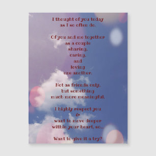 Shoot Your Shot To Her Magnetic Greeting Card