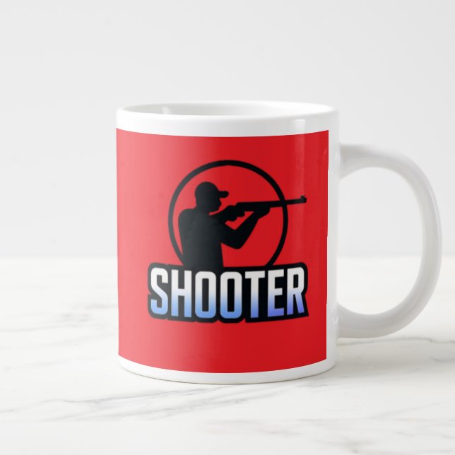 Shooter – Marksman Silhouette Premium Design  Large Coffee Mug (Right)