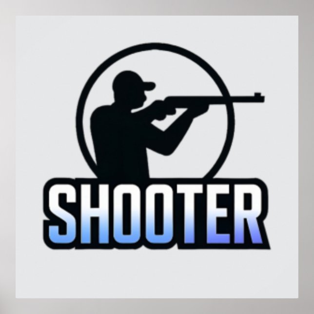 Shooter – Marksman Silhouette Premium Design  Poster (Front)