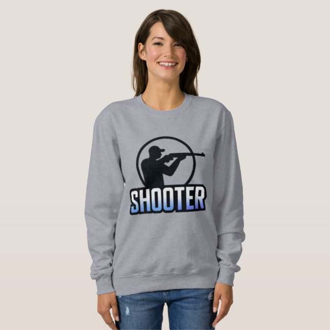 Shooter – Marksman Silhouette Premium Design  Sweatshirt (Front Full)