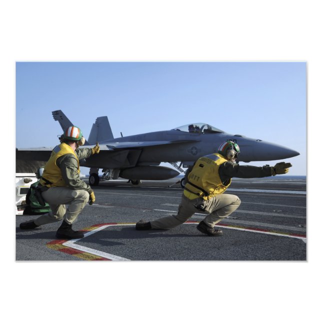 Shooters aboard the USS George HW Bush Photo Print (Front)