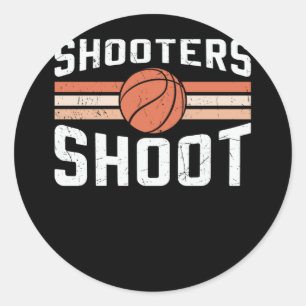 Shooters Shoot Ball Basketball Design Classic Round Sticker